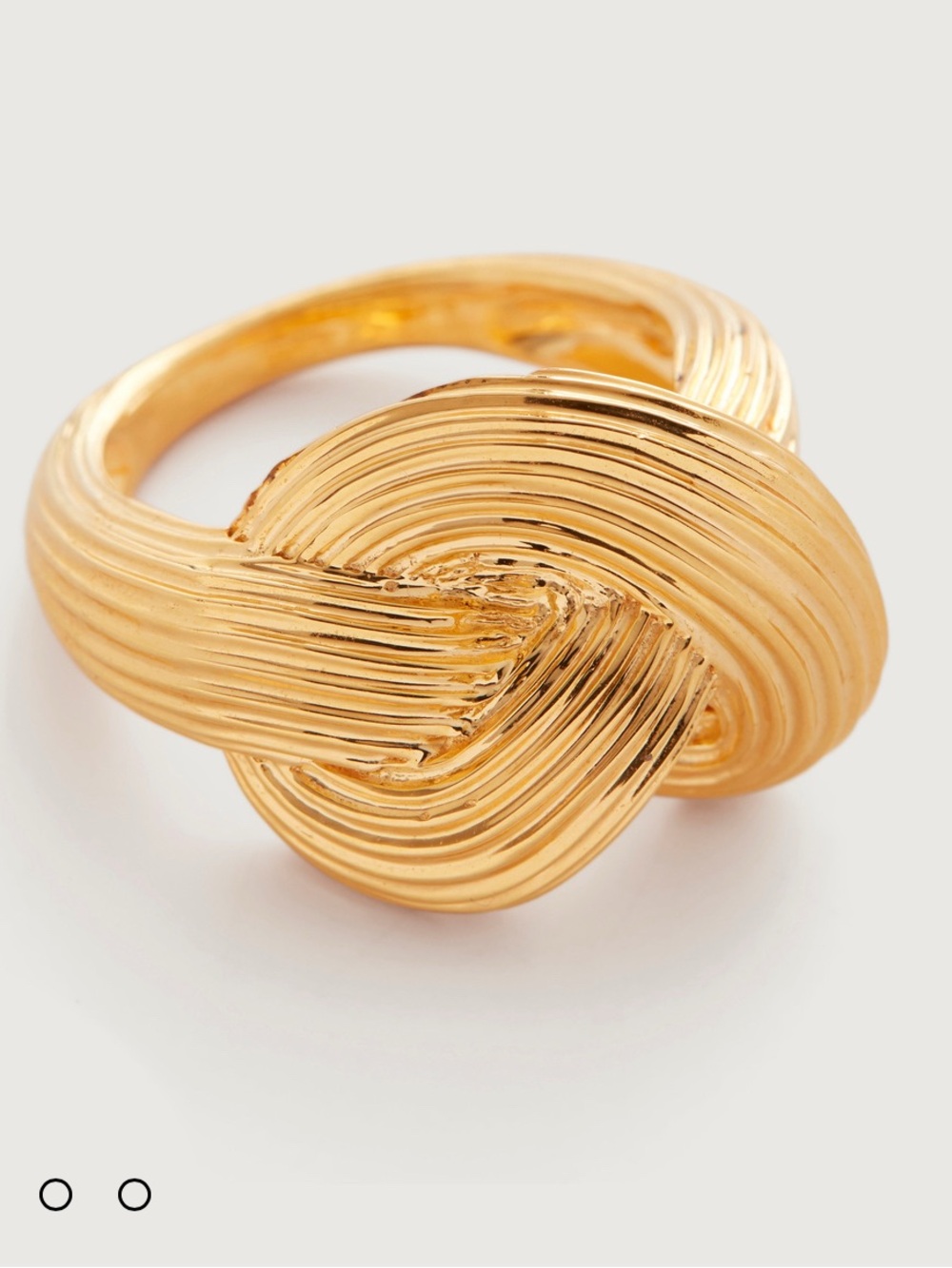 BNIB Monica Vinader Groove Chunky Knot Ring